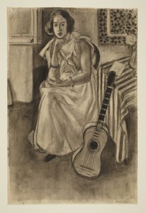 Modèle assis avec une guitare - Henri Matisse