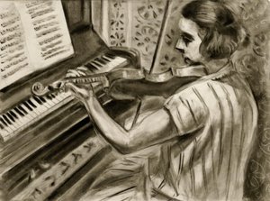 Une jeune violiniste devant un piano - Henri Matisse