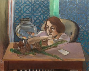 Une femme devant un aquarium - Henri Matisse