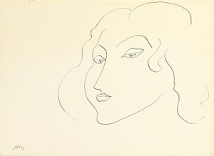Tête de femme (plume et encre sur papier) - Henri Matisse