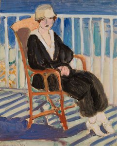 Jeune fille au balcon sur la mer (Young Girl on a Balcony over the Ocean)