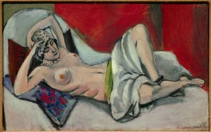 nu drape etendu 1923 (oil on canvas )