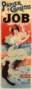 Affiche publicitaire pour le papier de soie Job, vers 1900