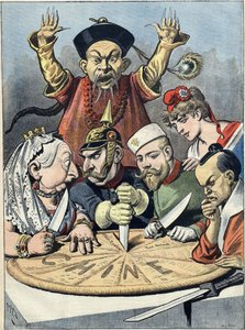 La Chine - le gâteau des rois et... des empereurs Caricature, 1898