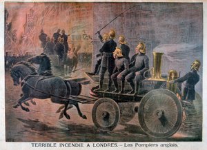 Pompiers anglais se rendant à une urgence, 1897
