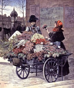 Marchande de fleurs à Paris - Henri Meyer