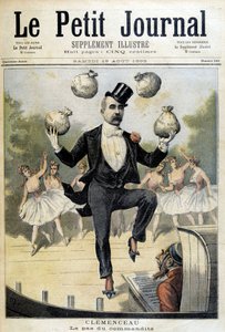 Georges Clemenceau jonglant avec les Livres Sterling - dans « Le Petit Journal » du 19/08/1893