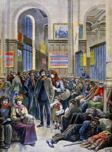 Les immigrants italiens cherchent refuge à la Gare Saint Lazare