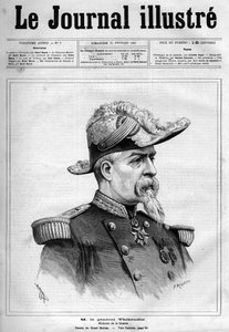 Portrait de Jean Thibaudin, général et politicien français (1822-1905) - Page de couverture de « Le Journal Illustré » de 1883 - Dessin de Henri Meyer (1844-1899) - Henri Meyer