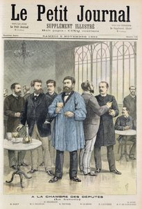 Page de titre représentant le bar de la Chambre des députés, illustration du supplément illustré du Petit Journal, 5 novembre