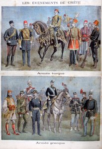 Uniformes des armées grecque et turque, 1897