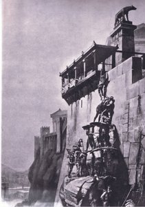 Les oies qui ont sauvé Rome, des affiches scolaires MacMillan, vers 1950-60s