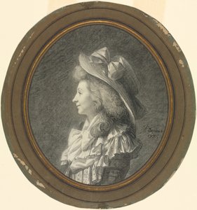 Femme de profil, tournée vers la gauche