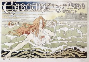 Cabourg à 5 h de Paris - Affiche publicitaire par Privat Livemont