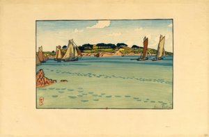 Henri Rivière, Gabares devant...