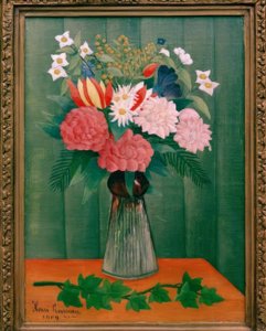 Bouquet de fleurs avec branche de lierre - Henri Rousseau