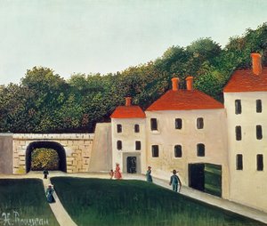 Paysage avec une arche et trois maisons, 1907