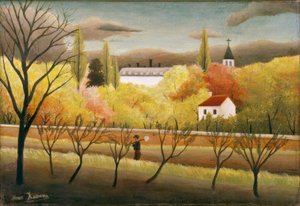 Paysage avec paysan