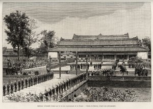 Audience solennelle donnée par le roi Dong Khanh (1864-1889) empereur d