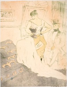 Femme en corset, conquête de passage - Henri de Toulouse-Lautrec