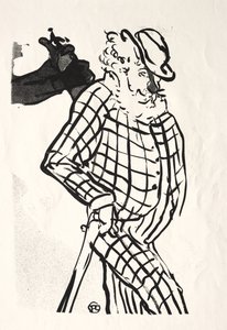 Le Café-concert : Chanteur américain - Henri de Toulouse-Lautrec