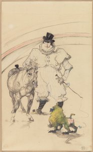Au cirque : poney dressé et babouin - Henri de Toulouse Lautrec