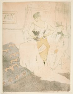 Femme en corset, conquête de passage, de la série Elles - Henri de Toulouse Lautrec