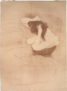 Femme se peignant, la Coiffure