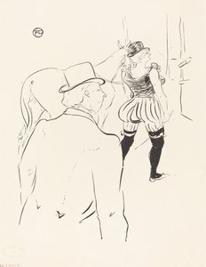 Dans les coulisses des Folies-Bergère : Mme Lona Barrison avec son manager et mari