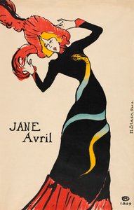 Affiche de Jane Avril par Henri de Toulouse-Lautrec
