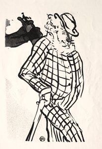 Le Café-concert : Chanteur américain - Henri de Toulouse Lautrec