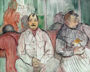 Monsieur, Madame et le chien - Henri de Toulouse Lautrec
