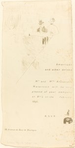 Invitation de M. et Mme Alexandre Natanson - Henri de Toulouse Lautrec