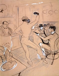 Rafael Padilla dit Chocolat, dansant dans un bar - Henri de Toulouse Lautrec