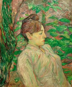 Sous la verdure (Femme assise dans un jardin)