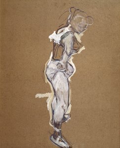 Trapéziste ajustant ses collants - Henri de Toulouse Lautrec