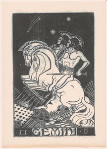 Signe du zodiaque Gémeaux - Henri van der Stok (signed by artist)