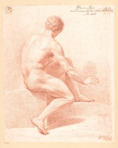 Homme nu assis, vu de dos (3e prix 1806)