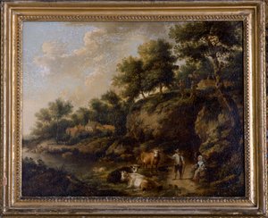 Paysage avec vacher
