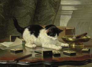 Jeu de chatons, vers 1860-1870