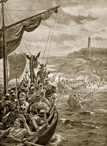 Une attaque des Danois en Irlande, illustration de 