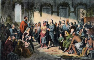 Le mariage de Pocahontas et John Rolfe à Jamestown en 1614