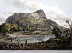 Riacotta dans le Baramahal, planche XII, gravée par Daniel Havell