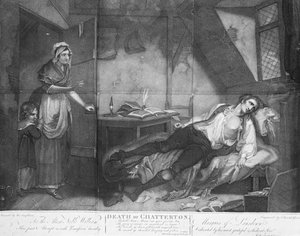 La mort de Chatterton, gravée par Edward Orme