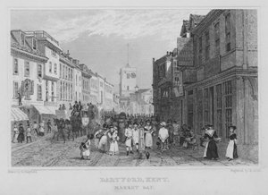 Jour de marché, Dartford, Kent (gravure)