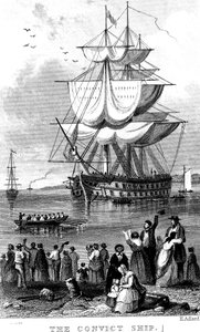 Le Navire de condamnés, vers 1820