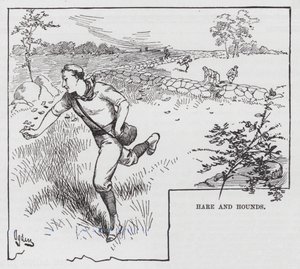 Lièvre et chiens