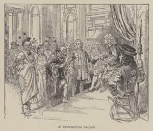 Réception des Indiens Creek par le roi George II au palais de Kensington