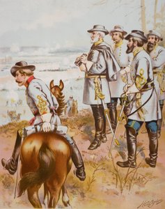 Le général Robert E. Lee (1807-70) à la bataille de Fredericksburg, 13 décembre 1862