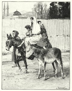 Plusieurs personnes montant sur un âne - Henry Andrew Harper